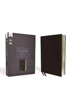 Nasb, Thinline Bible, Bonded Leather, Black, Red Letter Edition, 1995 Text, Comfort Print - Zondervan