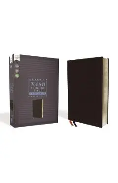 Nasb, Thinline Bible, Large Print, Bonded Leather, Black, Red Letter Edition, 1995 Text, Comfort Print - Zondervan