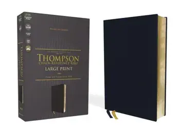 NASB, Thompson Chain-Reference Bible, Large Print, Leathersoft, Navy, 1995 Text, Red Letter, Comfort Print/***
