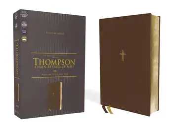 NASB, Thompson Chain-Reference Bible, Leathersoft, Brown, 1995 Text, Red Letter, Comfort Print/***