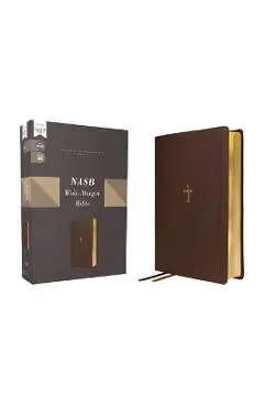 Nasb, Wide Margin Bible, Leathersoft, Brown, Red Letter, 1995 Text, Comfort Print - Zondervan
