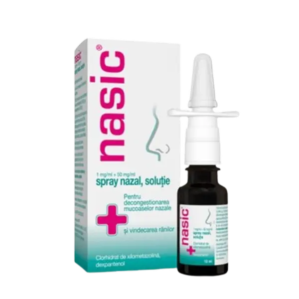 Nasic spray nazal pentru adulti, solutie, 1 mg/ml + 50 mg/ml, Cassella Med | 10 ml