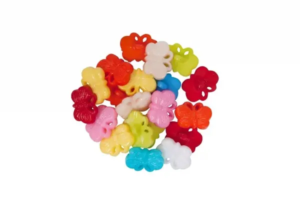 Nasturi fluturi pentru activitati crafts,multicolor,1 cm, 20 bucati set