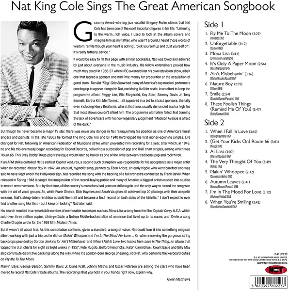 Nat King Cole Sings The American Songbook - Vinyl | Nat King Cole