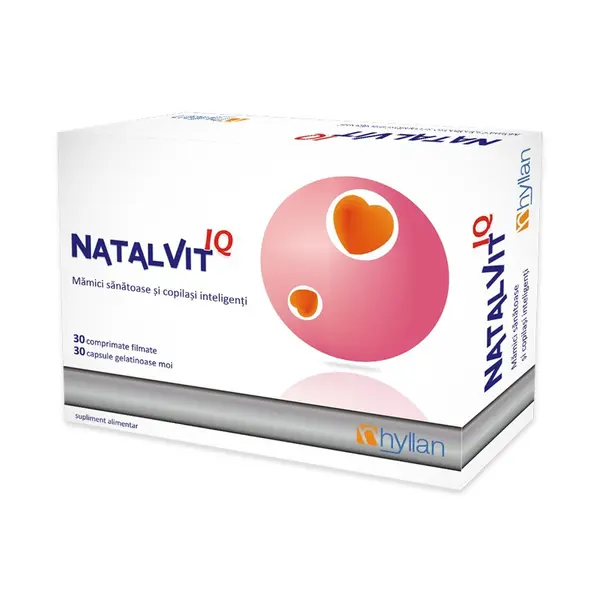 Natalvit IQ 30 comprimate filmate + 30 capsule gelatinoase moi