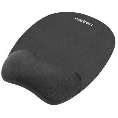 natec Mousepad ergonomic, Natec, Spuma cu memorie/Textil, 230 x 200 mm, Negru