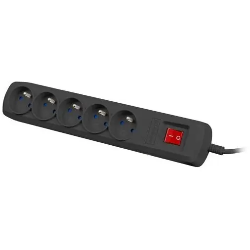 natec Prelungitor Natec , 3m , 5 prize , Negru
