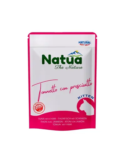 NATUA Natural ton cu șuncă în aspic pentru pisoi 70 g
