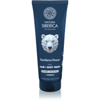 Natura Siberica Arctic Wild Northern Power gel de curățare pentru păr, barbă și corp