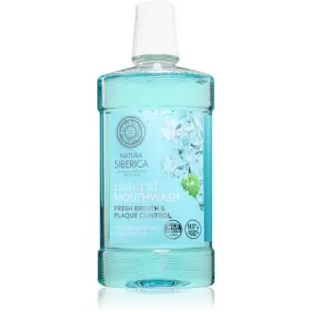 Natura Siberica Natural Mouthwash Fresh Breath & Plaque Control apă de gură pentru o respirație proaspătă
