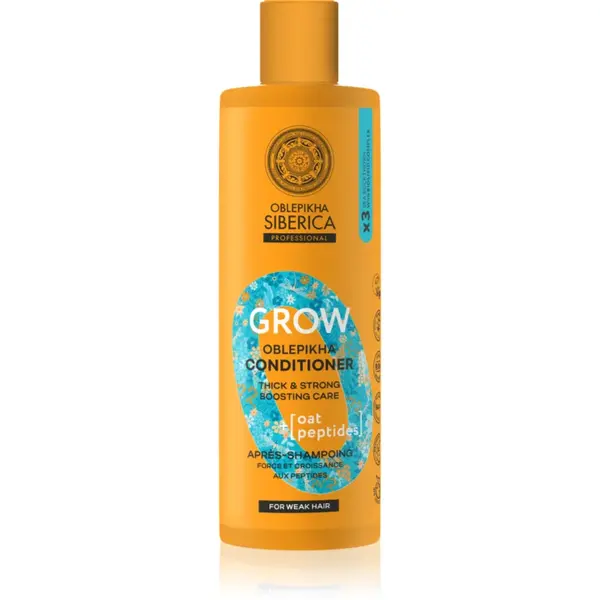 Natura Siberica Oblepikha Siberica Grow balsam pentru indreptare pentru stimularea creșterii părului 400 ml
