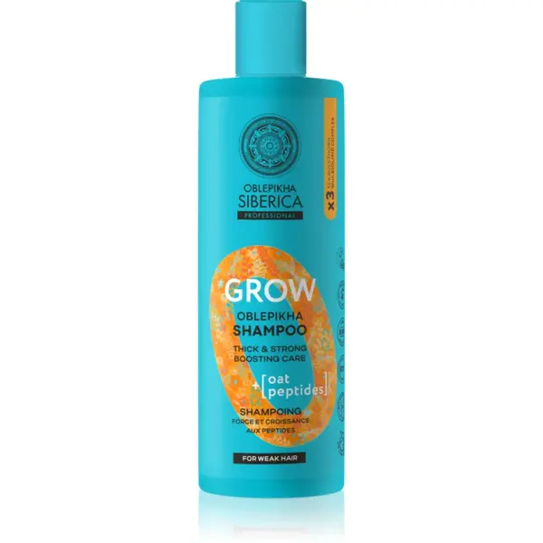 Natura Siberica Oblepikha Siberica Grow sampon fortifiant pentru stimularea creșterii părului 400 ml