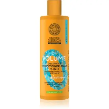 Natura Siberica Oblepikha Siberica Volume balsam și mască 2 în 1 pentru păr cu volum