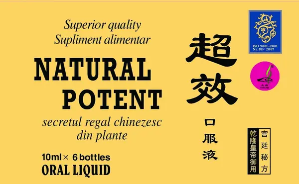 Natural Potent 6 fiole x 10ml, China