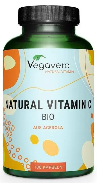 Natural Vitamin C, 180 capsule, Vegavero
