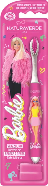 Naturaverde Periuță de dinți pentru copii Barbie, cu capac