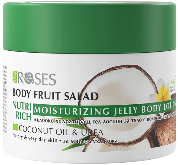 Nature of Agiva Roses Loțiune-gel hidratantă cu ulei de cocos, 200 ml