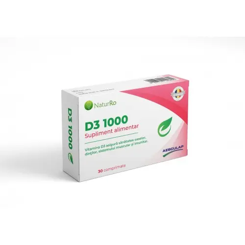 NaturRo D3 1000 x 30 comprimate Zephyr Labs