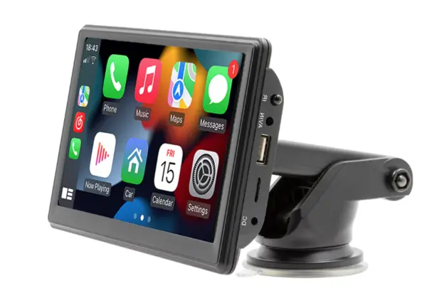 Navigatie 10inch Ecran Auto Portabil cu wireless CarPlay si android auto bluetooth FM transmitator intrare camera Marsarier 12V