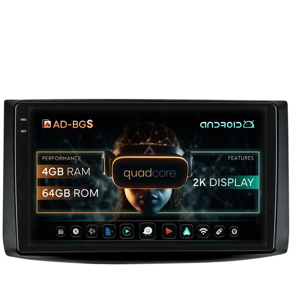 Navigatie 2K Chevrolet Aveo (2006-2012), Android, S-Quadcore 4GB RAM + 64GB ROM, 9.5 Inch - AD-BGS90042K+AD-BGRKIT245