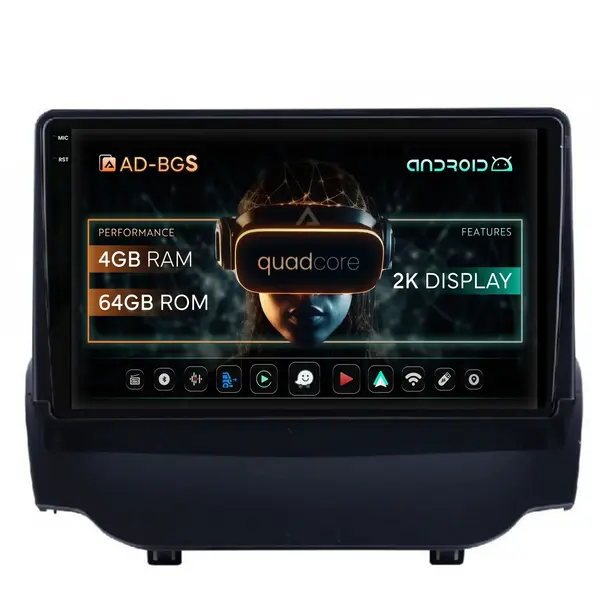 Navigatie 2K Ford EcoSport (2013-2016) Android, S-Quadcore 4GB RAM + 64GB ROM, 9.5 Inch - AD-BGS90042K+BGRKIT118