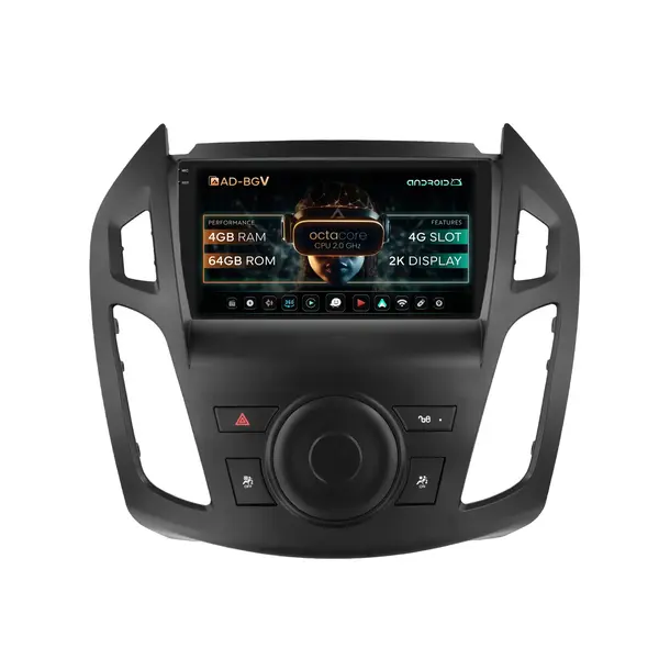 Navigatie 2K Ford Transit (2015-2021), Android, V-Quadcore 4GB RAM + 64GB ROM, 9.5 Inch - AD-BGV90042K+AD-BGRKIT111