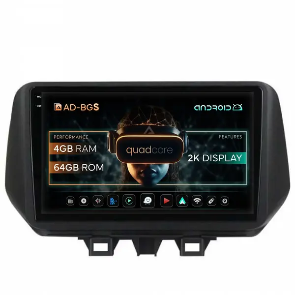 Navigatie 2K Hyundai Tucson (2018-2020), Android, S-Quadcore 4GB RAM + 64GB ROM, 9.5 Inch - AD-BGS90042K+AD-BGRKIT204