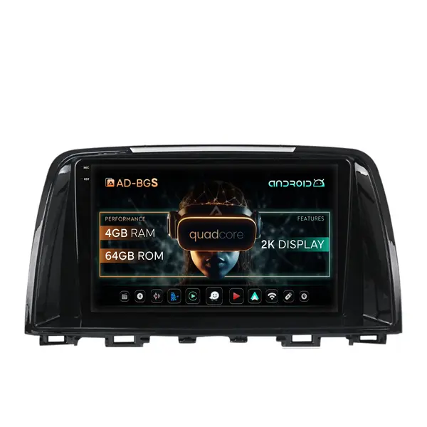 Navigatie 2K Mazda 6 (2013-2015), Android, S-Quadcore 4GB RAM + 64GB ROM, 9.5 Inch - AD-BGS90042K+AD-BGRKIT328v2