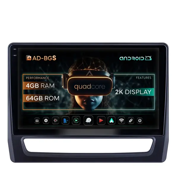 Navigatie 2K Mitsubishi ASX (2019+), Android, S-Quadcore 4GB RAM + 64GB ROM, 10.36 Inch - AD-BGS100042K+AD-BGRKIT267V4