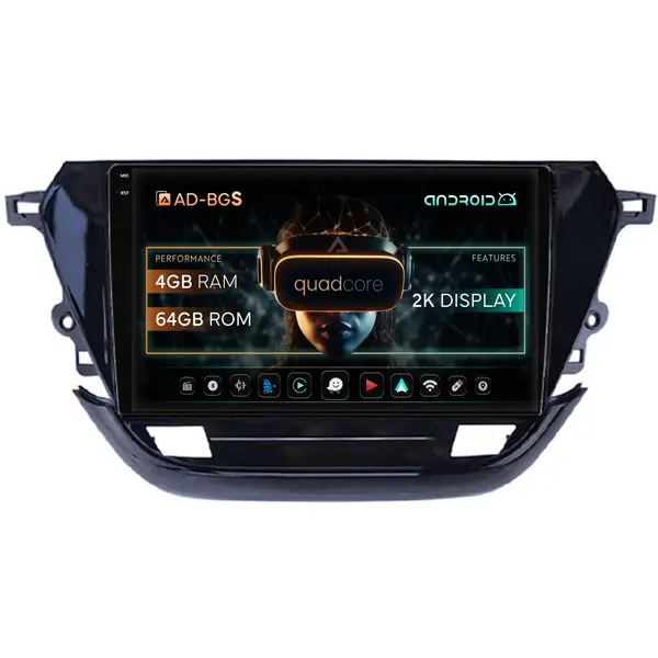 Navigatie 2K Opel Corsa F (2019+), Android, S-Quadcore 4GB RAM + 64GB ROM, 9.5 Inch - AD-BGS90042K+AD-BGRKIT380