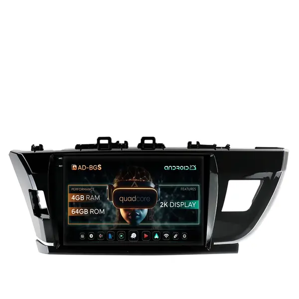 Navigatie 2K Toyota Corolla (2012-2016), Android, S-Quadcore 4GB RAM + 64GB ROM, 10.36 Inch - AD-BGS100042K+AD-BGRKIT076