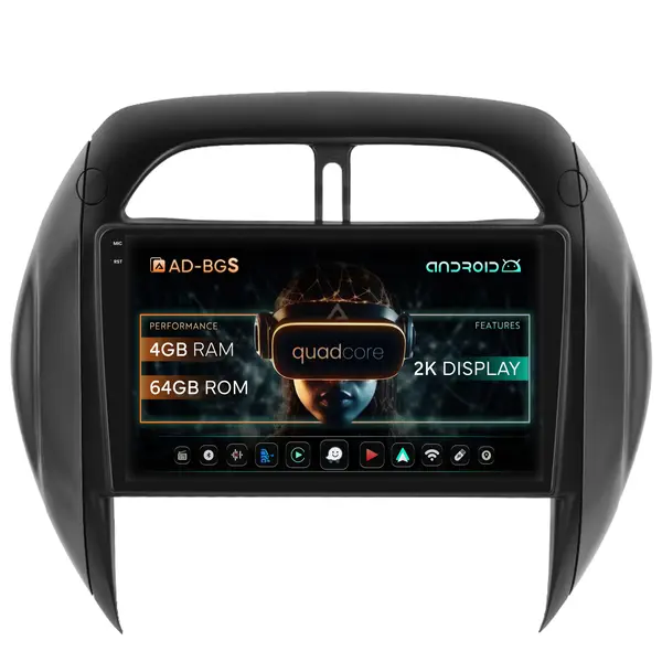 Navigatie 2K Toyota RAV4 (2003-2005), Android, S-Quadcore 4GB RAM + 64GB ROM, 9.5 Inch - AD-BGS90042K+AD-BGRKIT109V4