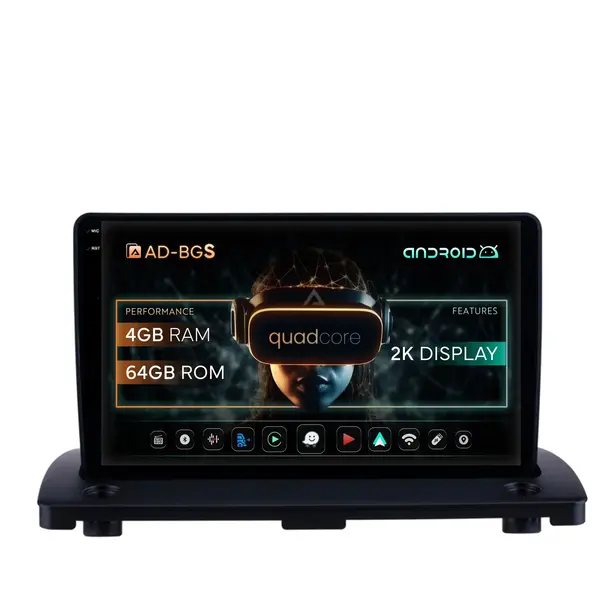 Navigatie 2K Volvo XC90 (2002-2014), Android, S-Quadcore 4GB RAM + 64GB ROM, 9.5 Inch - AD-BGS90042K+AD-BGRKIT402