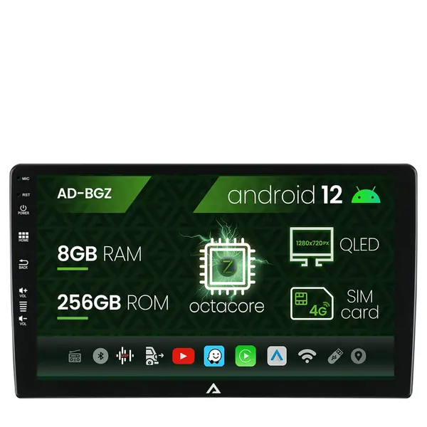 Navigatie All-in-one Universala, Android, Z-Octacore 8GB RAM + 256GB ROM, 10.1 Inch - AD-BGZ10008
