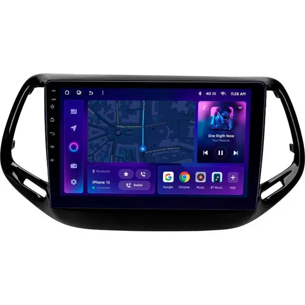 Navigatie Auto MOSS M2 Jeep Compass 2 2016-2018 4+64GB 10" IPS Octa-core 1.6Ghz, Android 4G Bluetooth 5.1 DSP