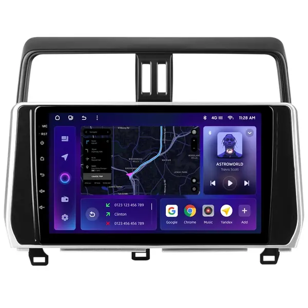 Navigatie Auto MOSS M2 Toyota Land Cruiser Prado J150 2018-2020 4+32GB 10" IPS Octa-core 1.6Ghz, Android 4G Bluetooth 5.1 DSP