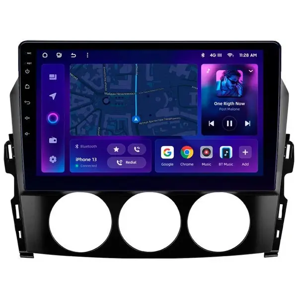 Navigatie Auto MOSS M3 Mazda MX-5 III NC 2008-2015 4+32GB 9" QLED Octa-core 2Ghz, Android 4G Bluetooth 5.1 DSP