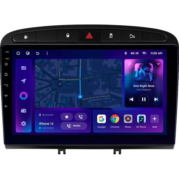 Navigatie Auto MOSS M3 Peugeot 408 2012-2020 4+32GB 9" QLED Octa-core 2Ghz, Android 4G Bluetooth 5.1 DSP
