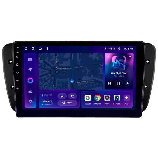 Navigatie Auto MOSS M3 Seat Ibiza 4 2008-2017 4+32GB 9" QLED Octa-core 2Ghz, Android 4G Bluetooth 5.1 DSP