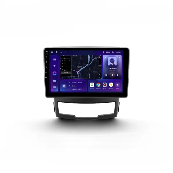 Navigatie Auto MOSS M3 SsangYong Actyon 2 2010-2013 4+32GB 9" QLED Octa-core 2Ghz, Android 4G Bluetooth 5.1 DSP