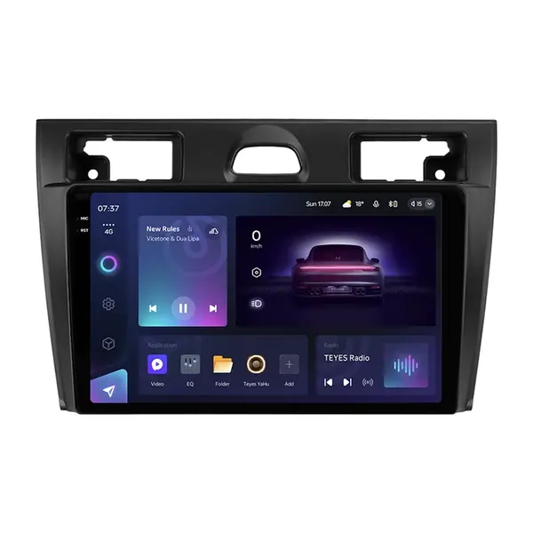 Navigatie Auto Teyes CC3 2K 360 Ford Fiesta 5 2002-2008 6+128GB 9.5 QLED Octa-core 2Ghz, Android 4G Bluetooth 5.1 DSP