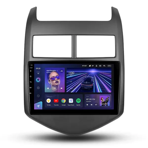 Navigatie Auto Teyes CC3 2K Chevrolet Aveo T300 2012-2015 4+64GB 9.5" QLED Octa-core 2Ghz Android 4G Bluetooth 5.1 DSP