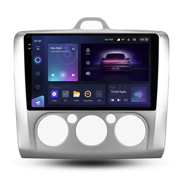 Navigatie Auto Teyes CC3 2K Ford Focus 2 2005-2010 4+64GB 9.5" QLED Octa-core 2Ghz, Android 4G Bluetooth 5.1 DSP