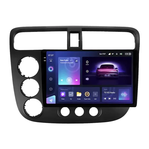Navigatie Auto Teyes CC3 2K Honda Civic 7 2001-2005 4+32GB 9.5" QLED Octa-core 2Ghz Android 4G Bluetooth 5.1 DSP