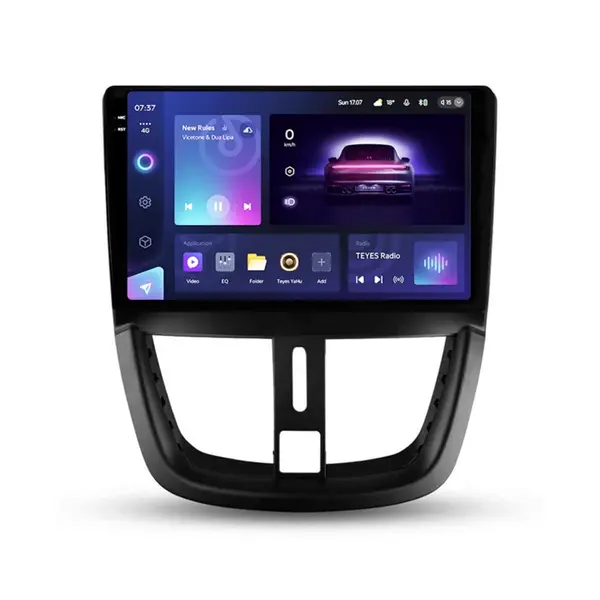 Navigatie Auto Teyes CC3 2K Peugeot 207 2006-2015 6+128GB 9.5" QLED Octa-core 2Ghz, Android 4G Bluetooth 5.1 DSP
