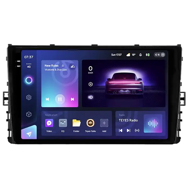Navigatie Auto Teyes CC3 2K Volkswagen Jetta 7 2018-2022 4+32GB 9.5" QLED Octa-core 2Ghz Android 4G Bluetooth 5.1 DSP