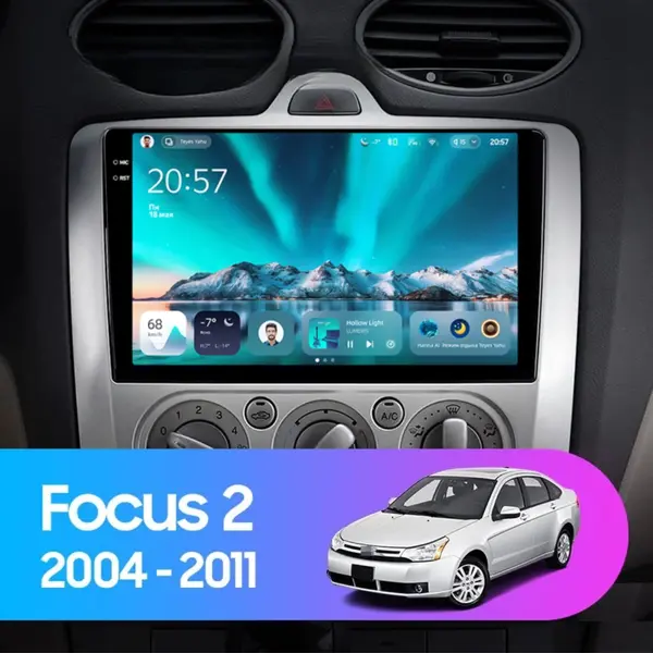 Navigatie Auto Teyes CC4 Ford Focus 2 2005-2010 6+128GB 9.5" QLED Octa-core 2.7Ghz, Android 4G Bluetooth 5.1 DSP