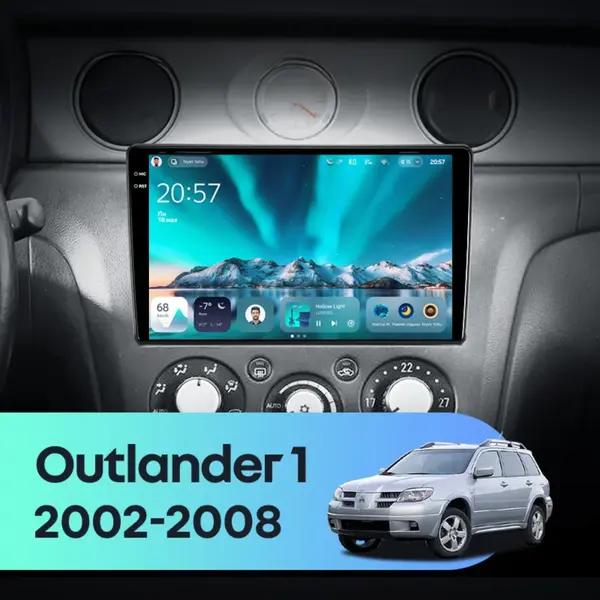 Navigatie Auto Teyes CC4 Mitsubishi Outlander 1 2003-2006 6+128GB 9.5" QLED Octa-core 2.7Ghz, Android 4G Bluetooth 5.1 DSP