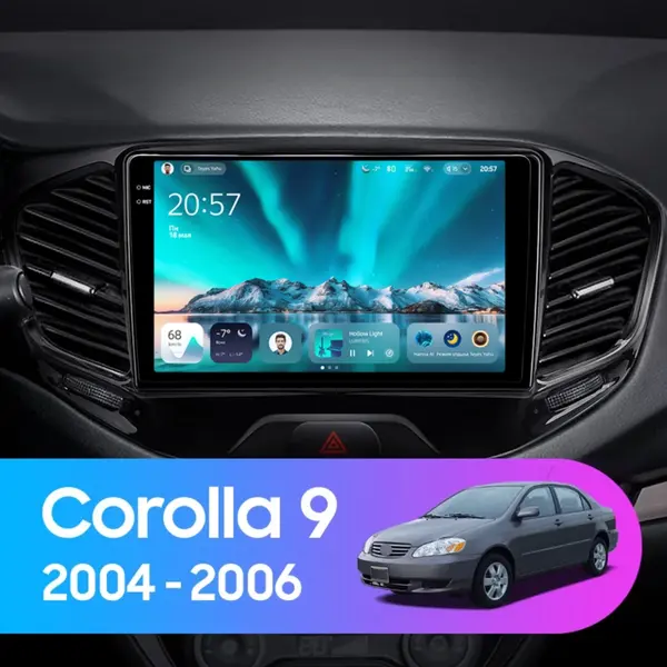 Navigatie Auto Teyes CC4 Toyota Corolla 9 2000-2006 6+128GB 9.5" QLED Octa-core 2.7Ghz, Android 4G Bluetooth 5.1 DSP