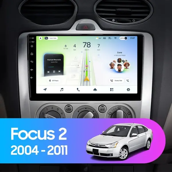 Navigatie Auto Teyes CC4L DTS Ford Focus 2 2005-2010 6+64GB 9" QLED Qualcomm 2Ghz, Android 4G Bluetooth 5.1 DSP